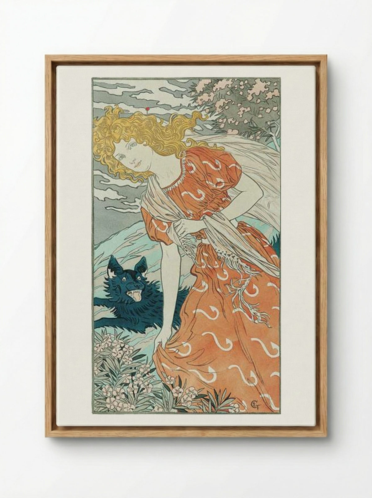 Danger - Eugène Grasset - Framed Canvas Wood