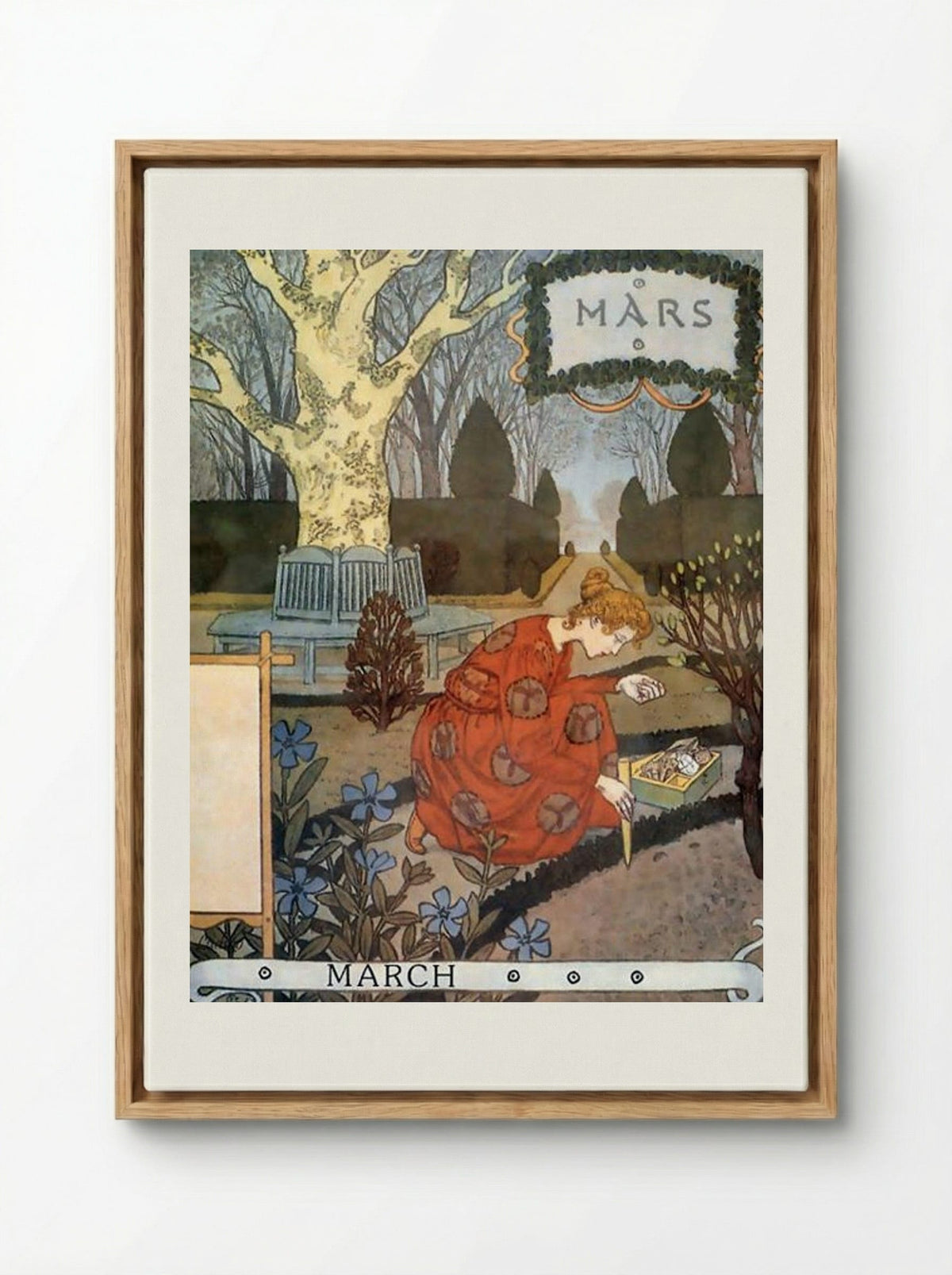 La Belle Jardinière - March - Eugène Grasset - Framed Canvas Wood