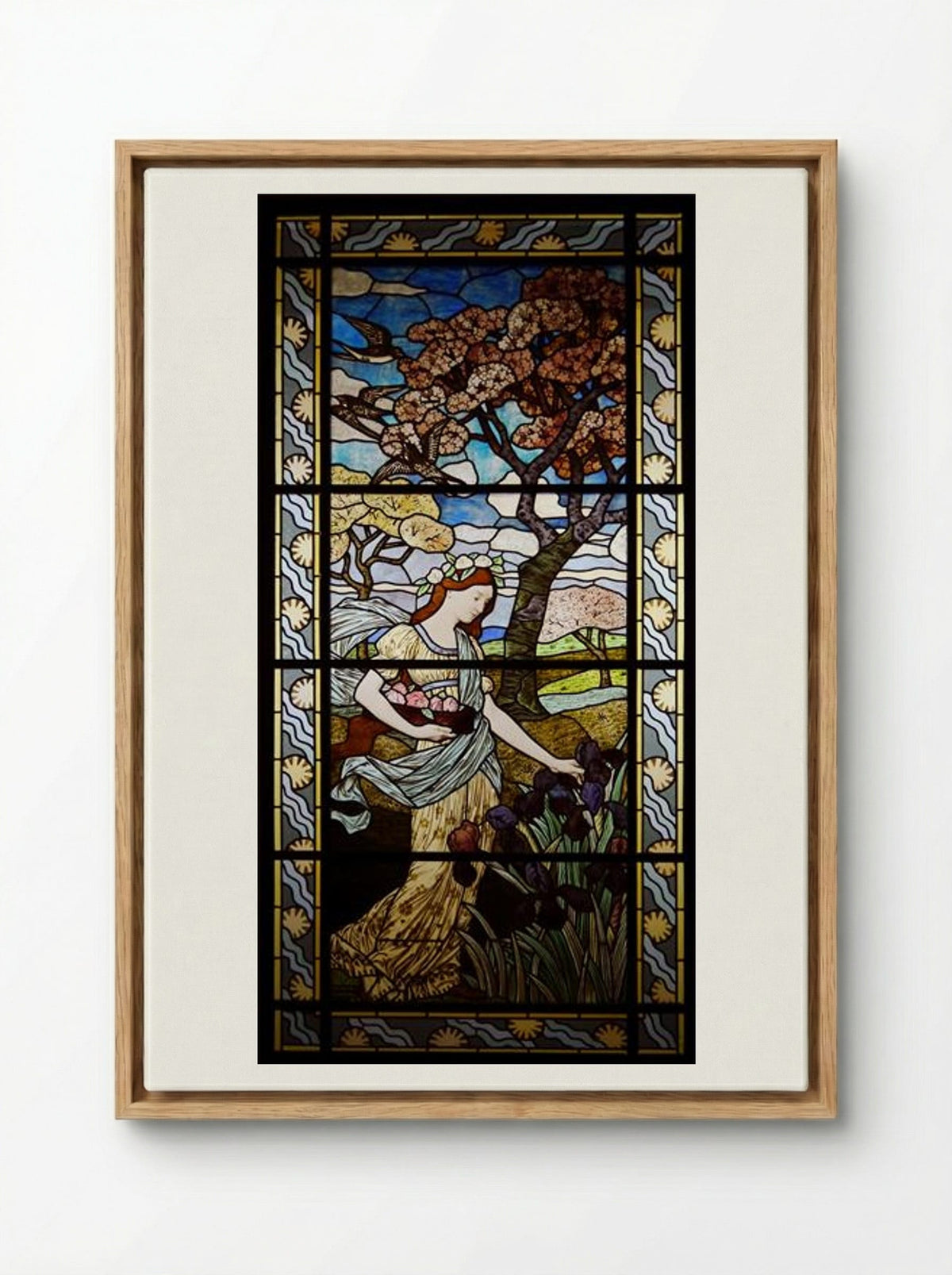 Spring - Eugène Grasset - Framed Canvas Wood
