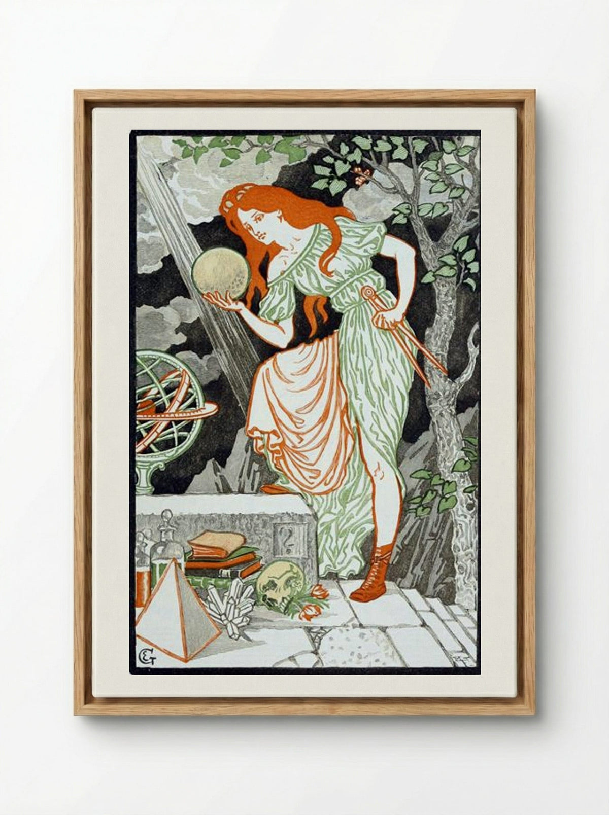 Woman Science - Eugène Grasset - Framed Canvas Wood