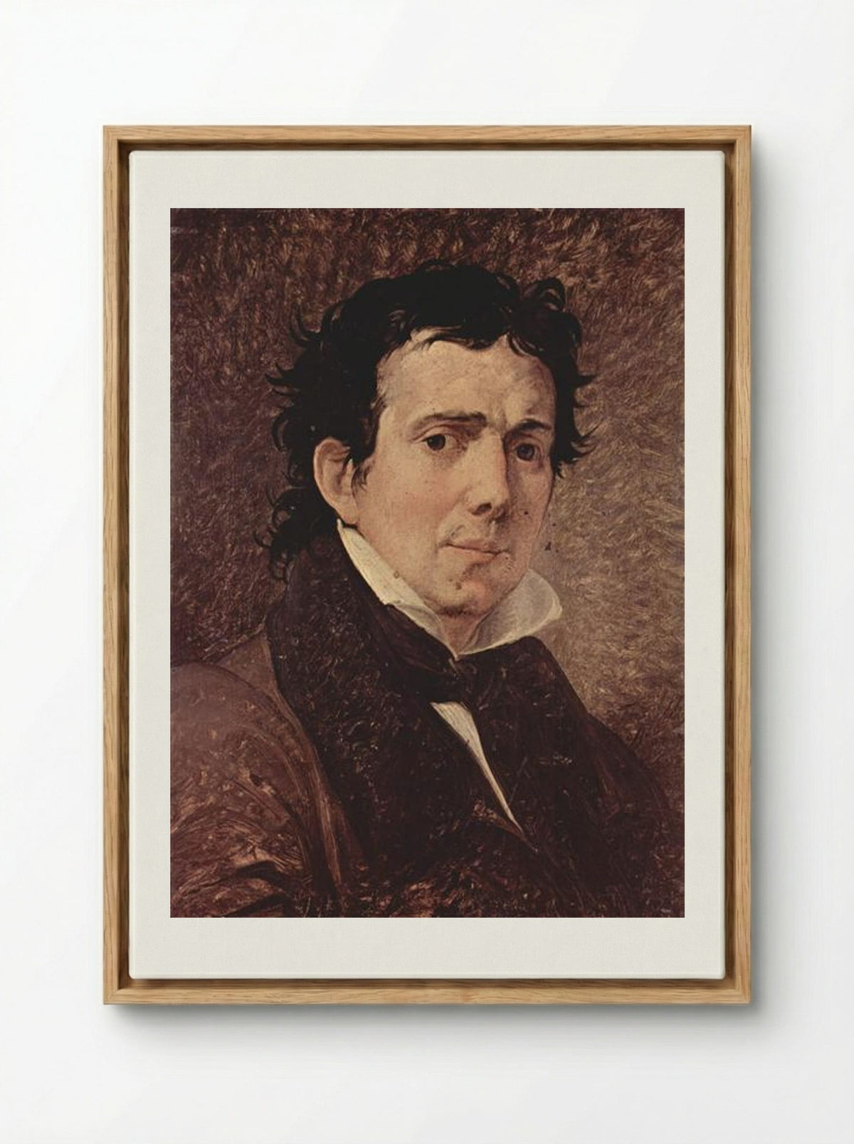 Portrait of Pompeo Marchesi - Francesco Hayez - Framed Canvas Wood