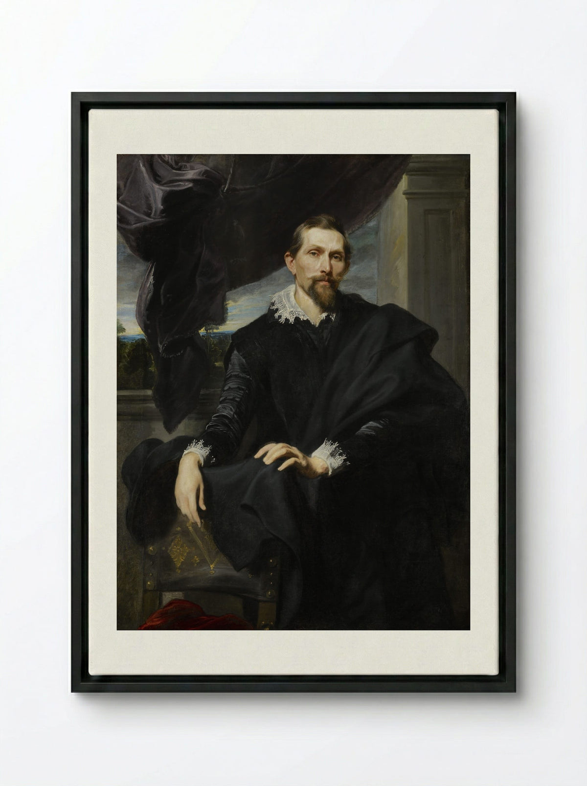 Frans Snyders - Anthony van Dyck - Framed Canvas Black