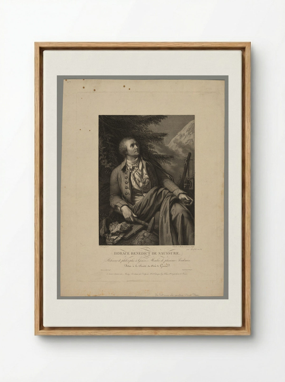 Horace Bénédict de Saussure - Charles Simon Pradier - Framed Canvas Wood
