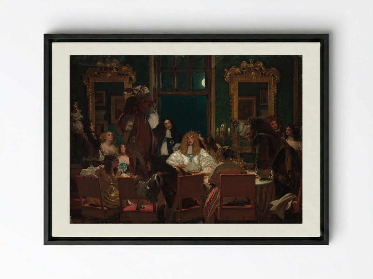 The Life of Buckingham - Augustus Leopold Egg - Framed Canvas Black