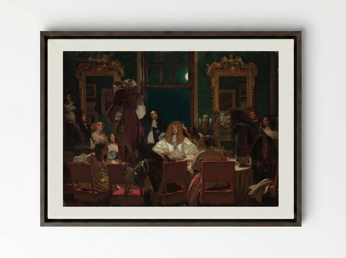 The Life of Buckingham - Augustus Leopold Egg - Framed Canvas Dark Wood