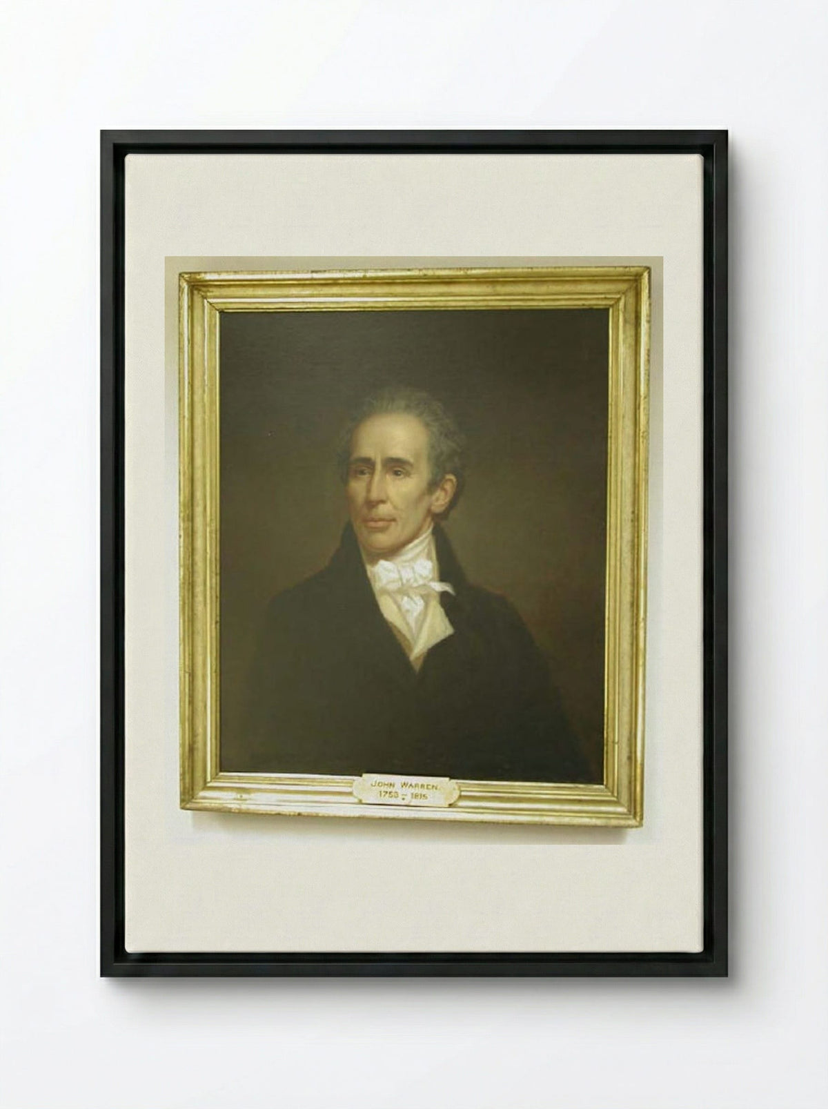 John Warren (1753-1815), after Rembrandt Peale - Fine Art Print - Framed Canvas Black