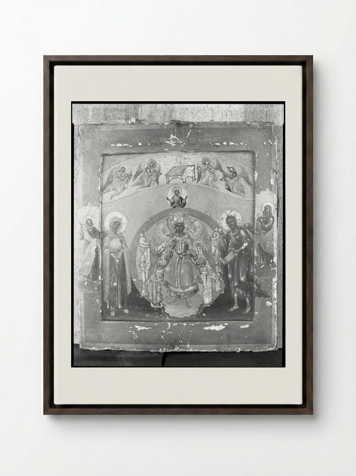 Divine Wisdom - Unidentified Artist - Framed Canvas Dark Wood