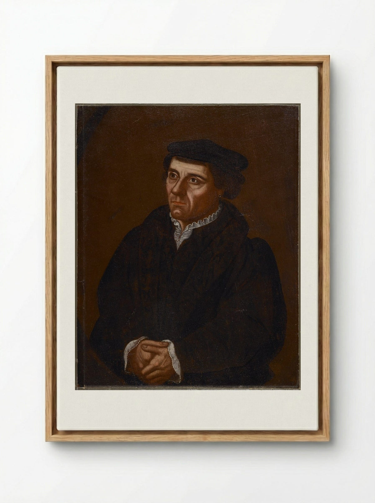 Portrait of Adam Winthrop - Unidentified Artist - Framed Canvas Wood