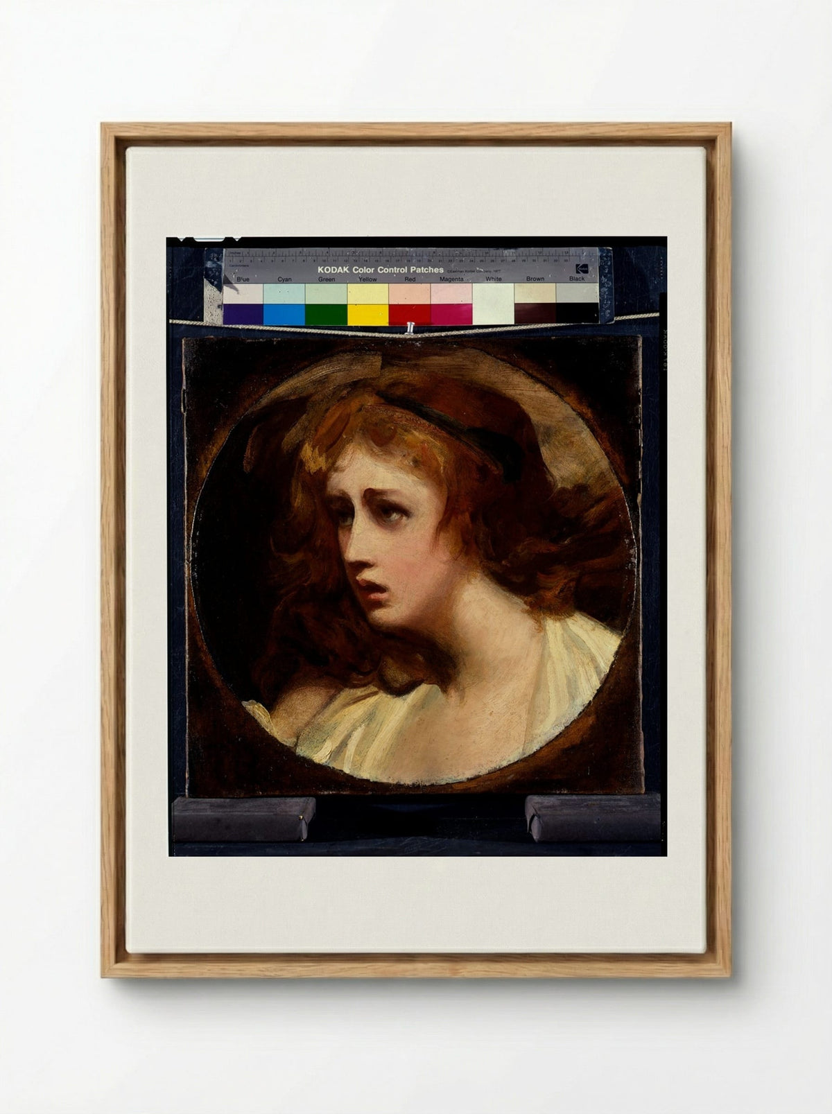 Lady Hamilton as Tragedy - George Romney - Framed Canvas Wood