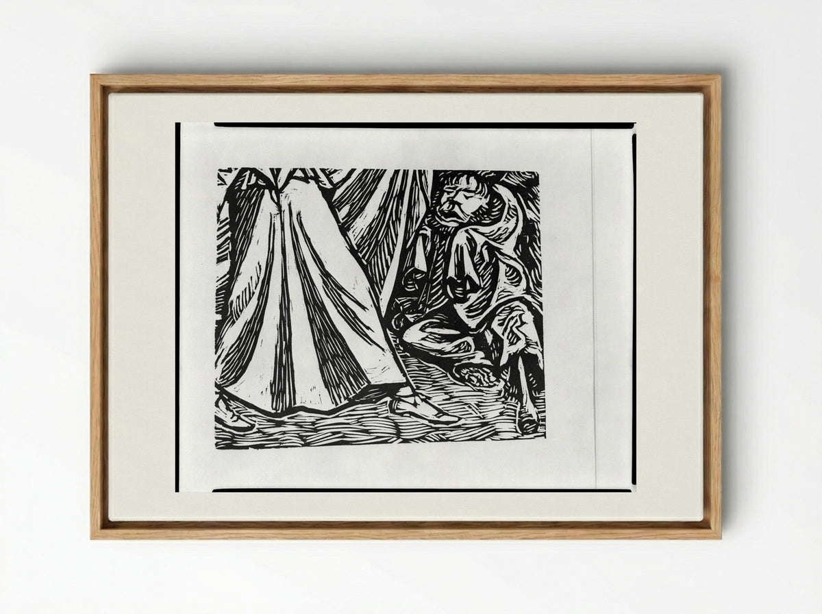 Dance of Death I, Fragment 2 - Ernst Barlach - Framed Canvas Wood