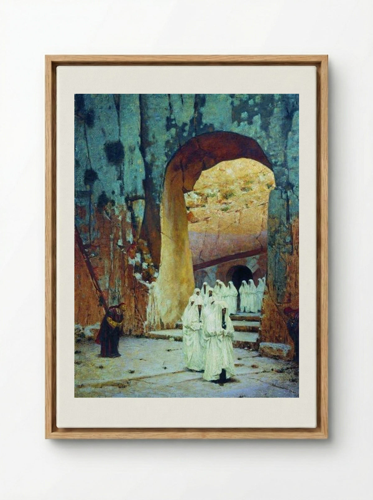 In Jerusalem. Royal Tombs - Vasily Vereshchagin - Framed Canvas Wood