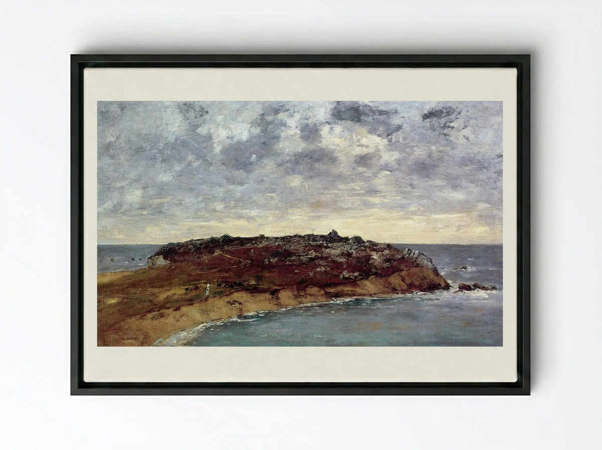 Camaret, Le Toulinguet - Eugène Boudin - Framed Canvas Black