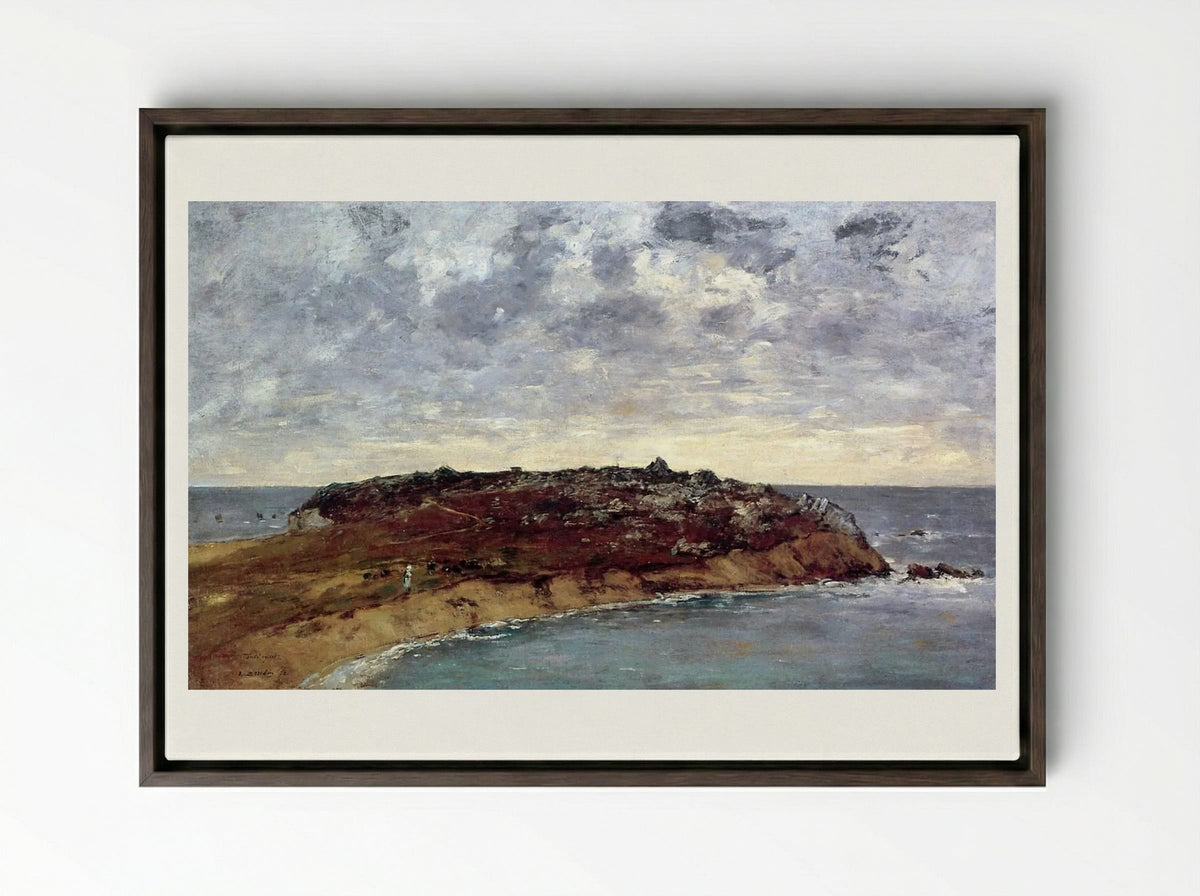 Camaret, Le Toulinguet - Eugène Boudin - Framed Canvas Dark Wood