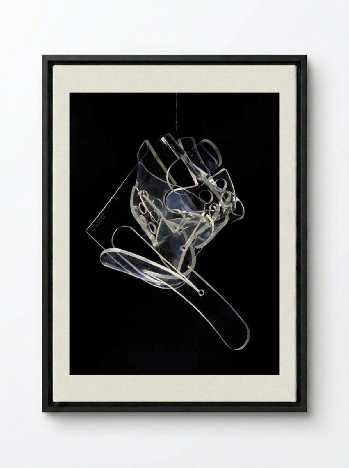 Leda and the Swan - László Moholy-Nagy - Framed Canvas Black
