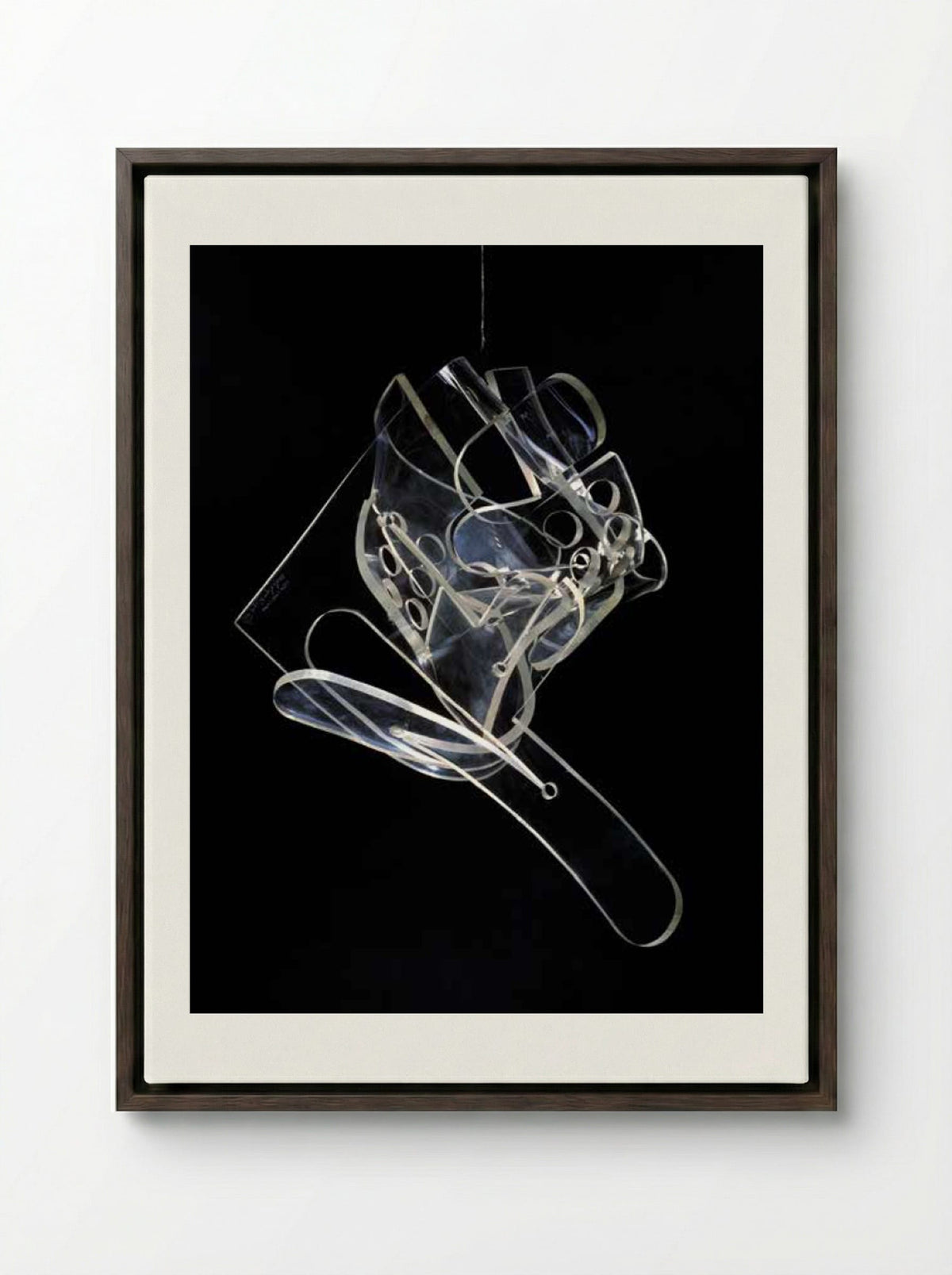 Leda and the Swan - László Moholy-Nagy - Framed Canvas Dark Wood