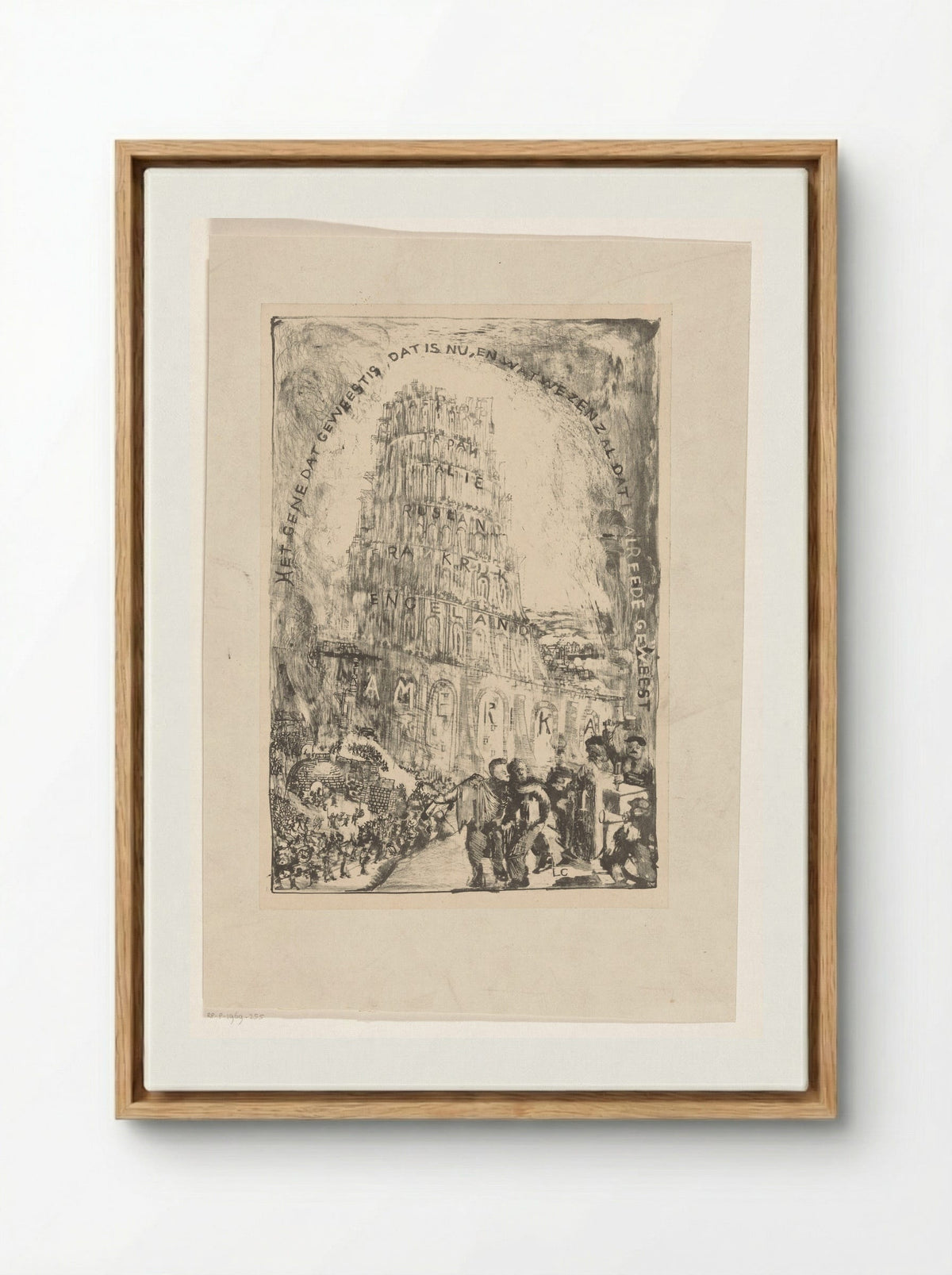 Toren met landennamen - Carel Adolph Lion Cachet - Framed Canvas Wood