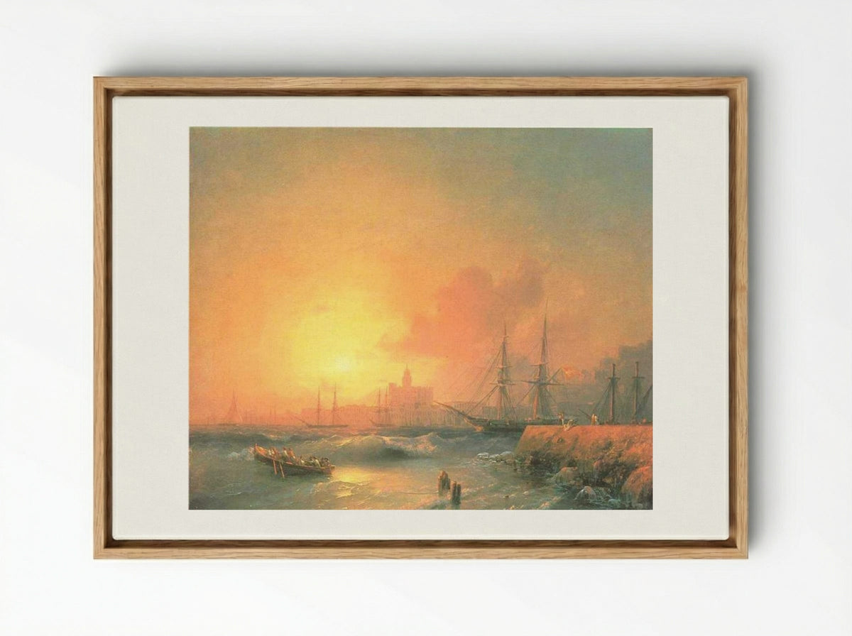 Malaga - Ivan Aivazovsky - Framed Canvas Wood