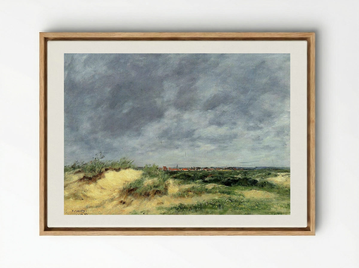 The Berck Dunes - Eugène Boudin - Framed Canvas Wood