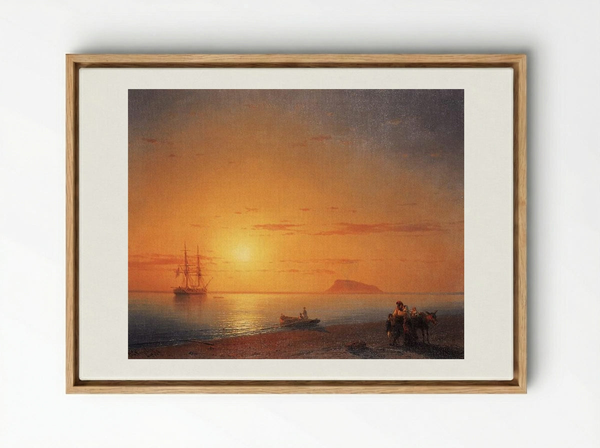 Sea Coast. Farewell - Ivan Aivazovsky - Framed Canvas Wood