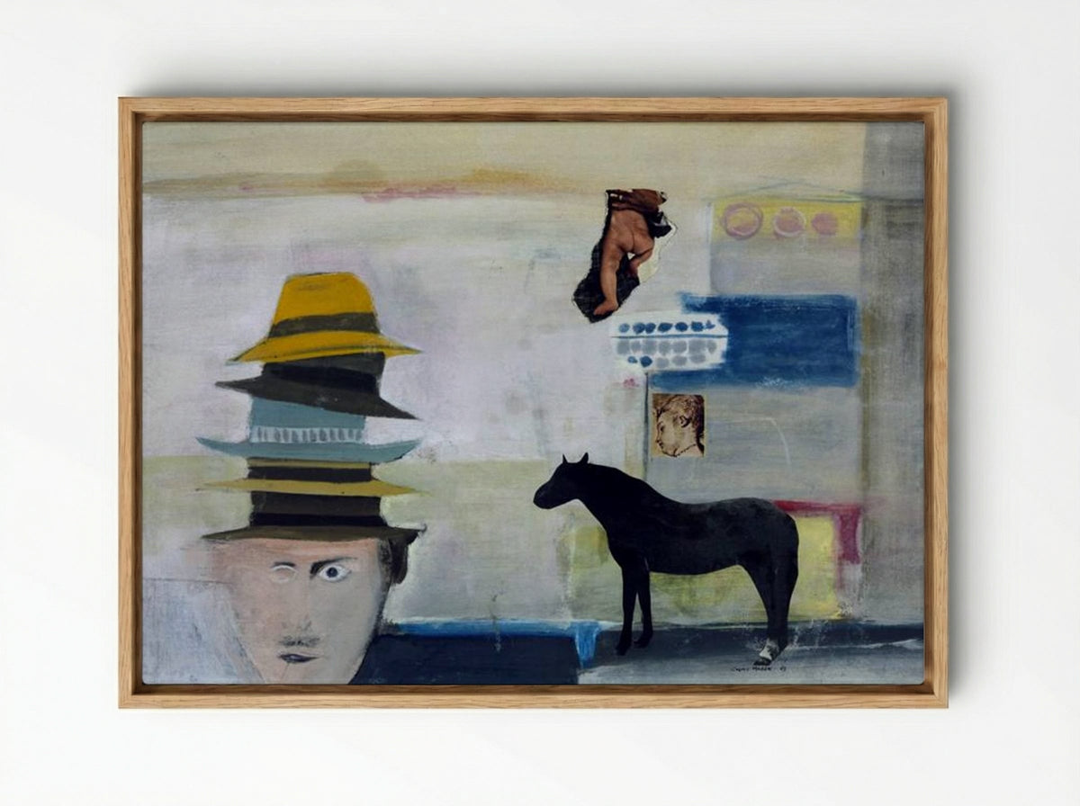 Winter Criminal Term - Conroy Maddox - Framed Canvas Wood