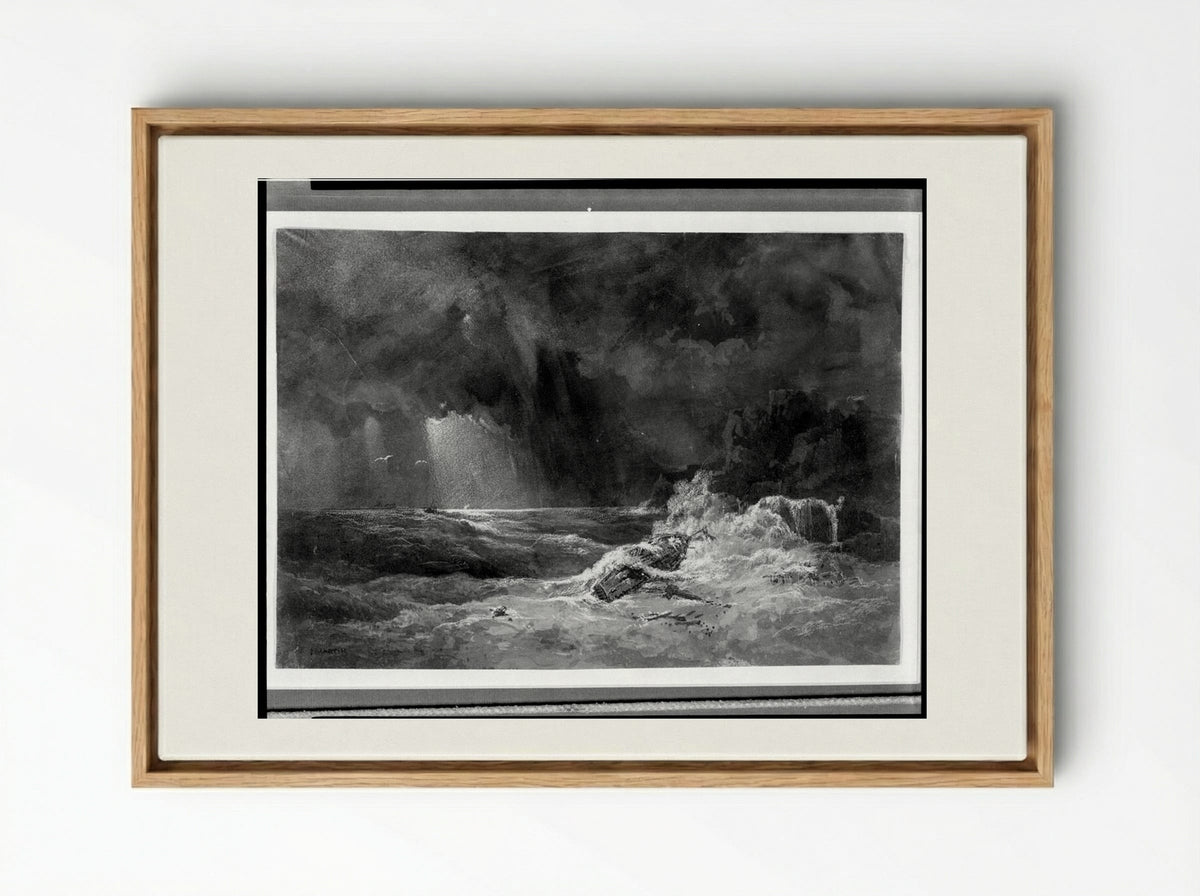 Shipwreck - John Martin - Framed Canvas Wood