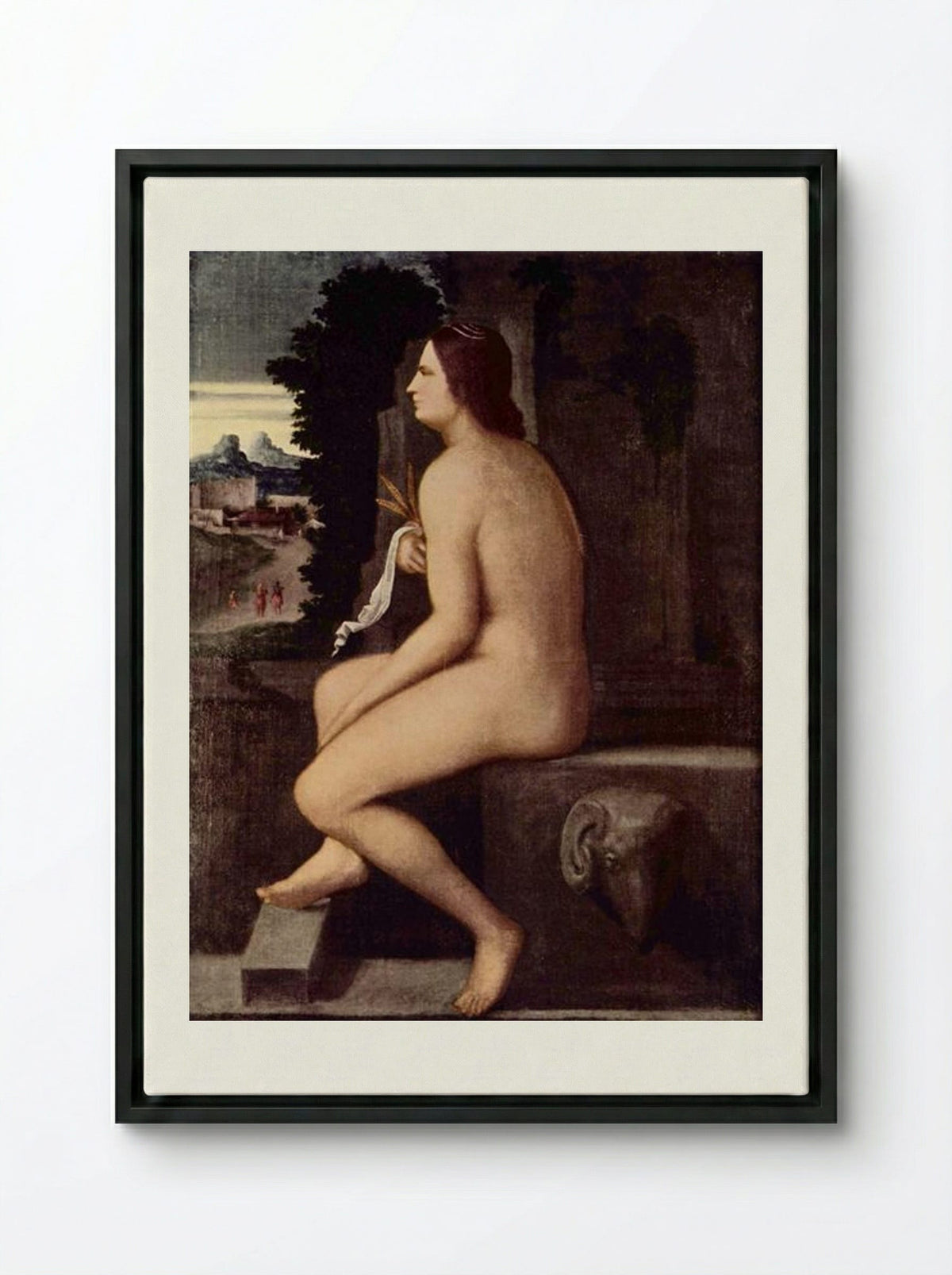 Ceres - Giorgione - Framed Canvas Black