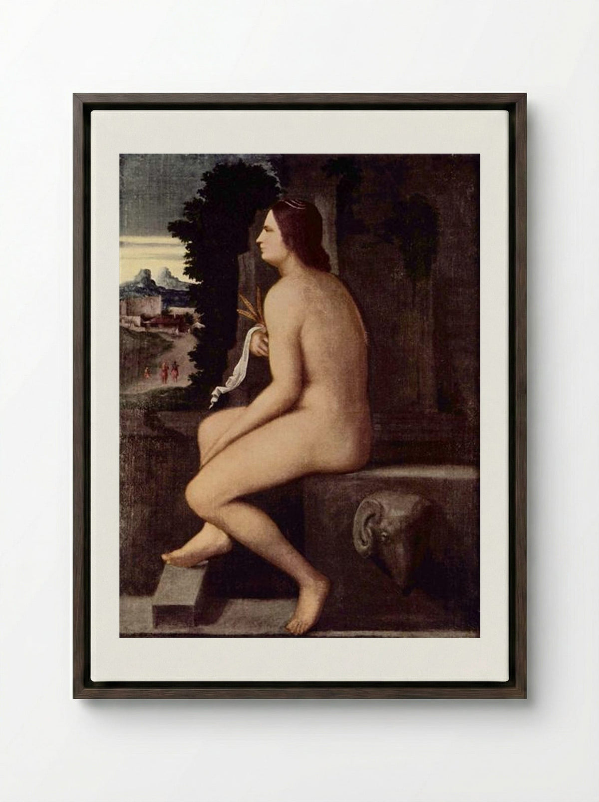 Ceres - Giorgione - Framed Canvas Dark Wood