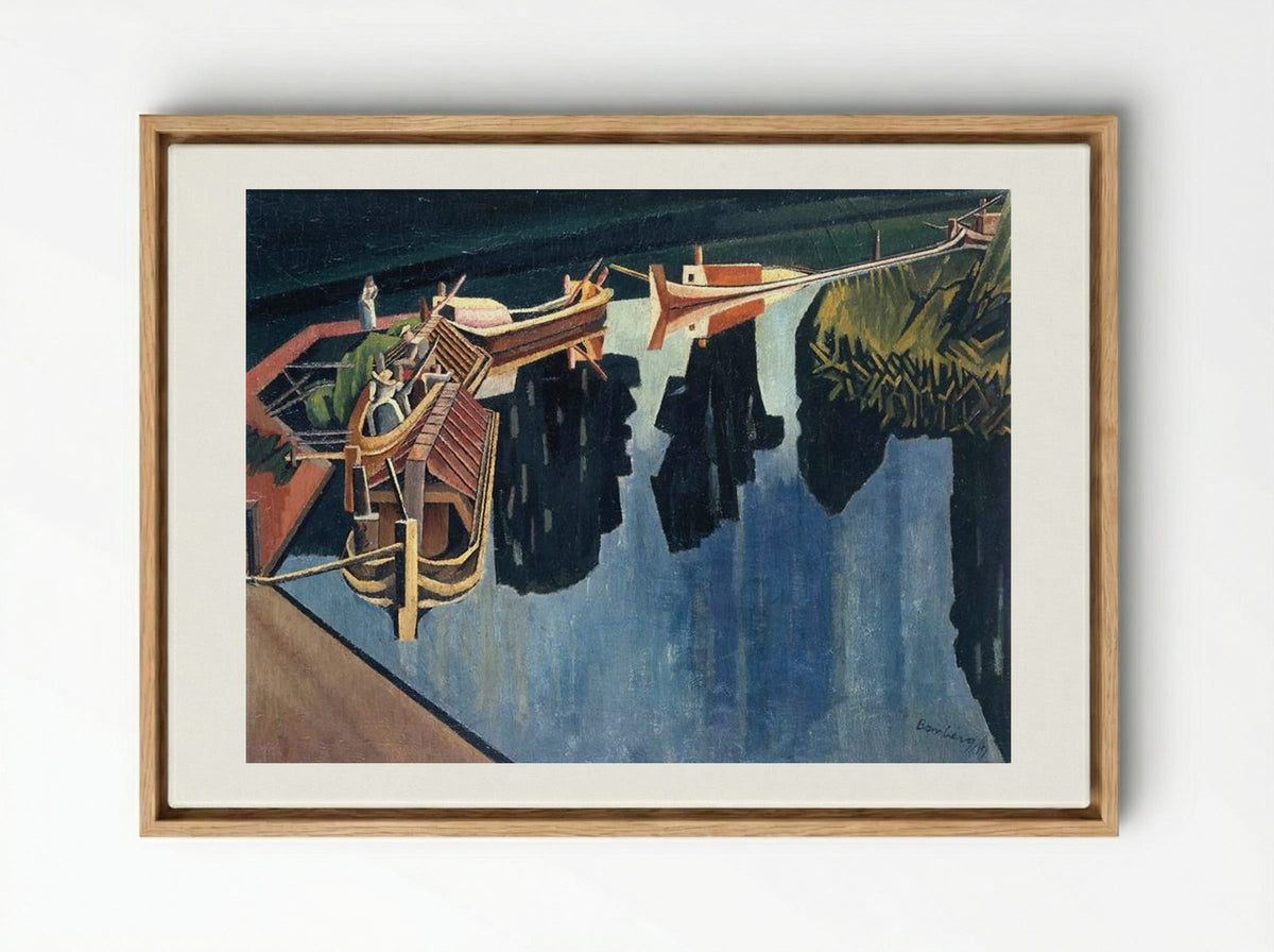 Barges - David Bomberg - Framed Canvas Wood