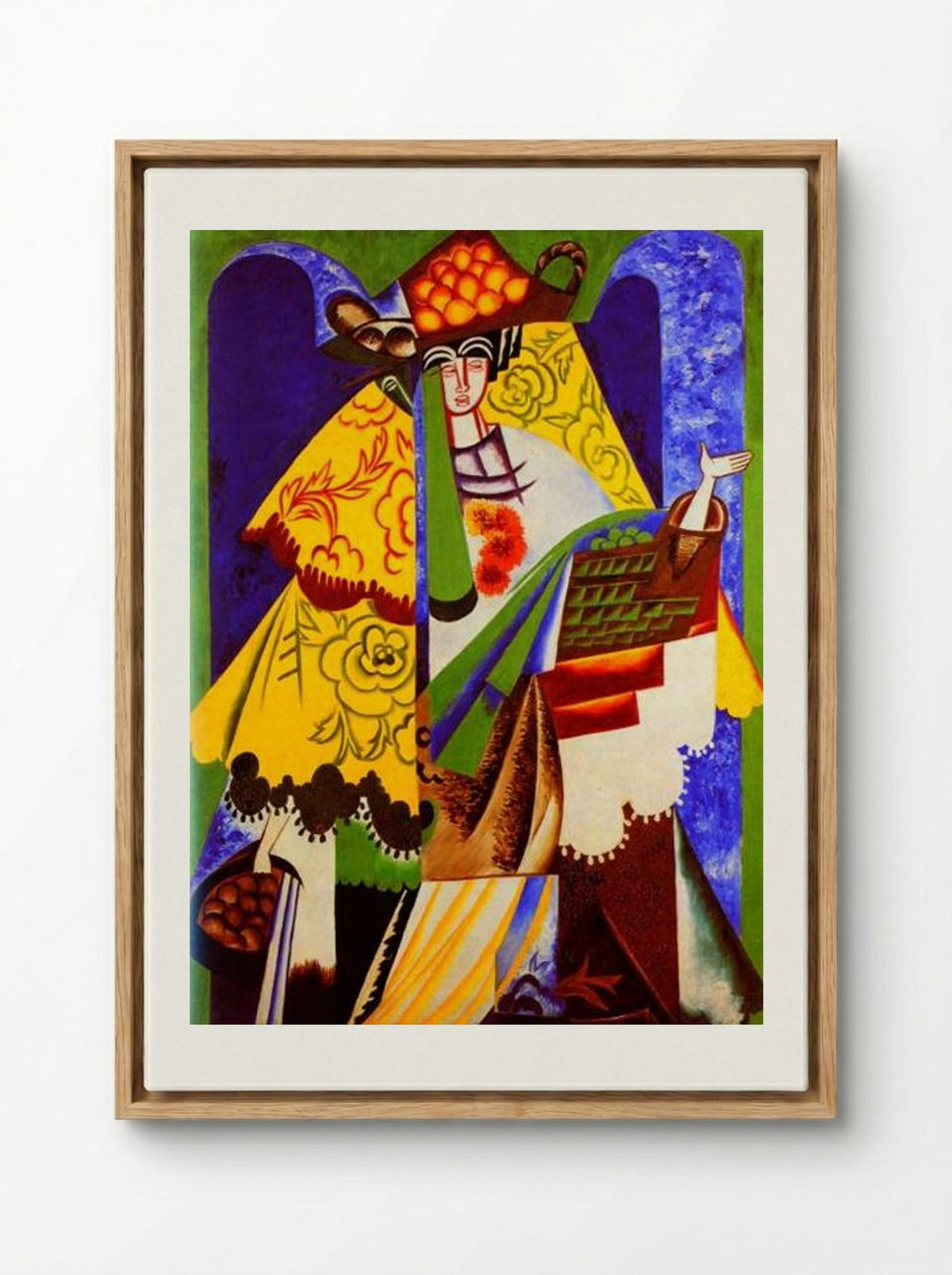 Orange Vendor, Spain - Natalia Goncharova - Framed Canvas Wood