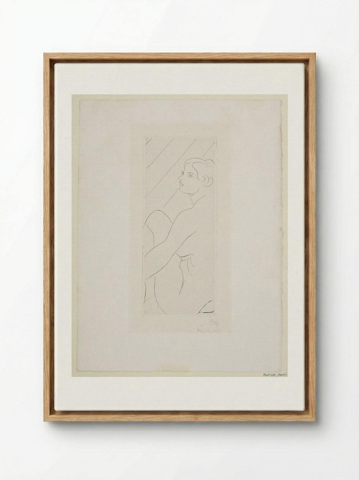 Seated Female Nude - Henri Matisse - Framed Canvas Wood