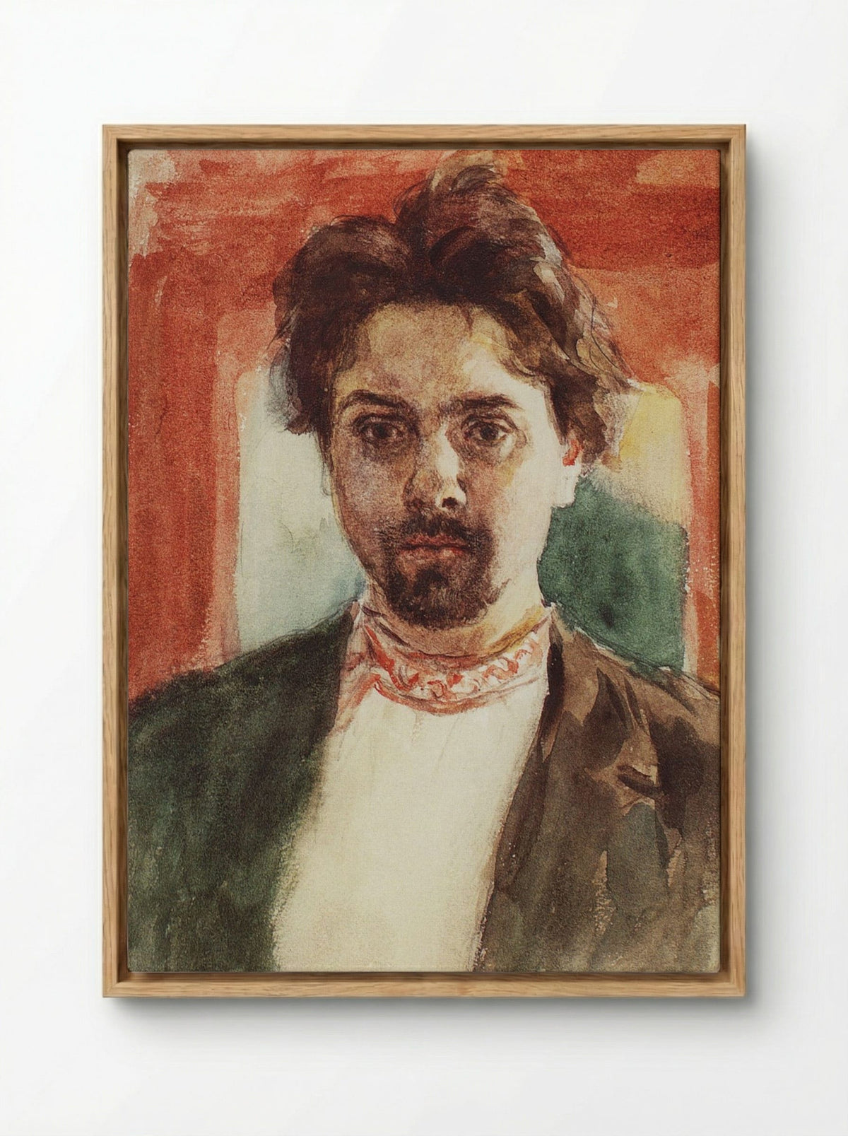Self-Portrait - Vasily Surikov - Framed Canvas Wood