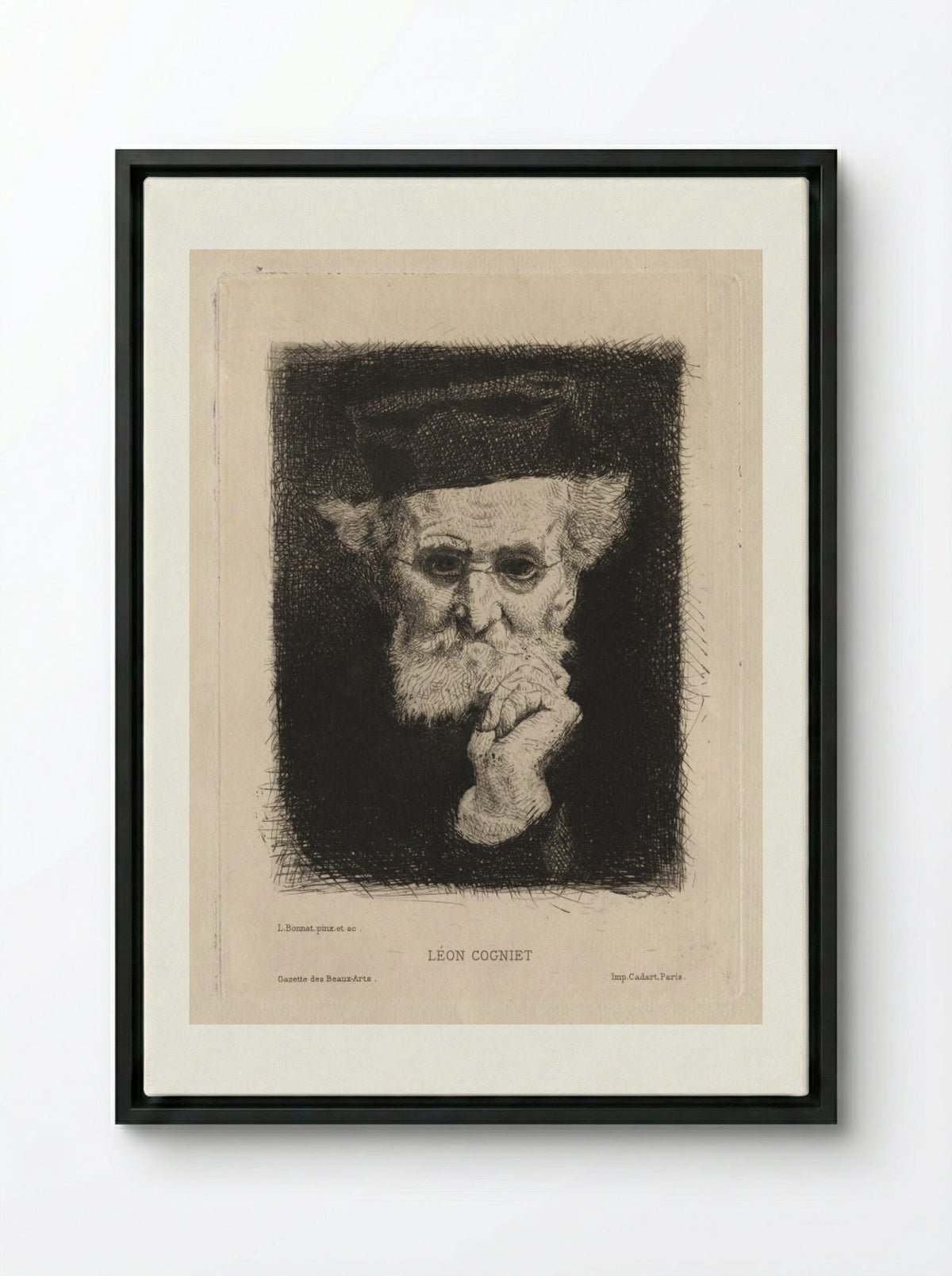 Léon Cogniet - Léon Bonnat - Framed Canvas Black