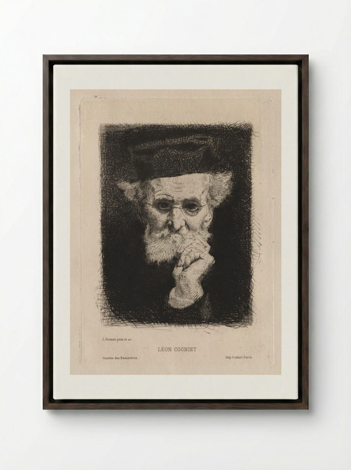 Léon Cogniet - Léon Bonnat - Framed Canvas Dark Wood