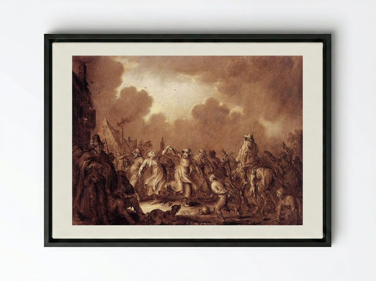Fools Have the Most Fun - Adriaen van de Venne - Framed Canvas Black