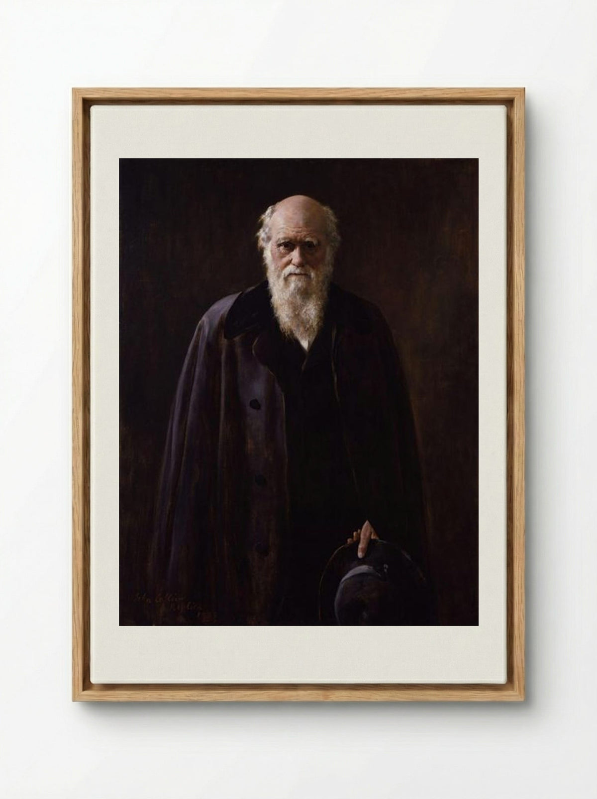 Charles Robert Darwin - John Collier - Framed Canvas Wood