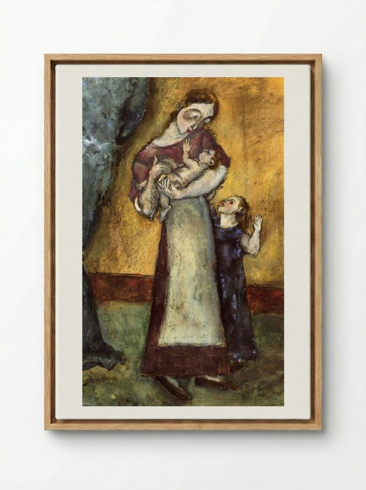 Mother and Children - Max Weber - Framed Canvas Wood