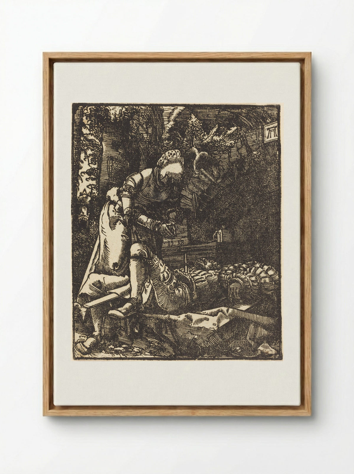 Pyramus and Thisbe - Albrecht Altdorfer - Framed Canvas Wood