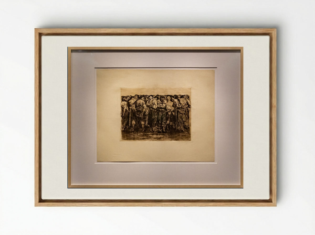 The Prisoners - Käthe Kollwitz - Framed Canvas Wood