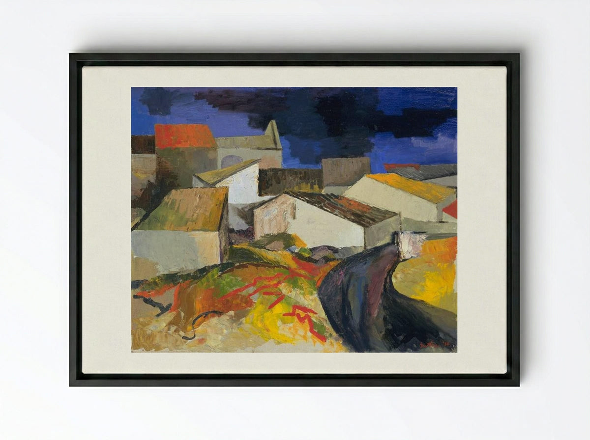 Santa Panagia (Sicily) - Renato Guttuso - Framed Canvas Black