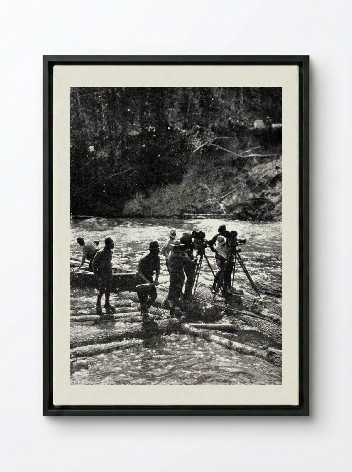 A Knockout - George Bellows - Framed Canvas Black