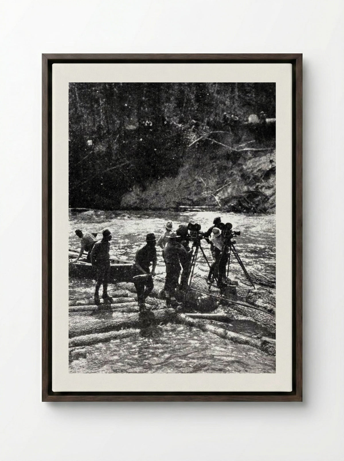 A Knockout - George Bellows - Framed Canvas Dark Wood