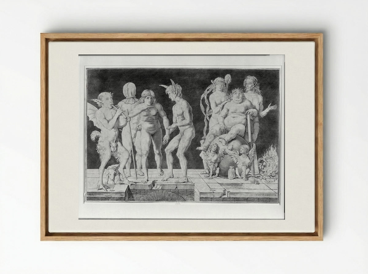 Virtue Combusta - Andrea Mantegna - Framed Canvas Wood