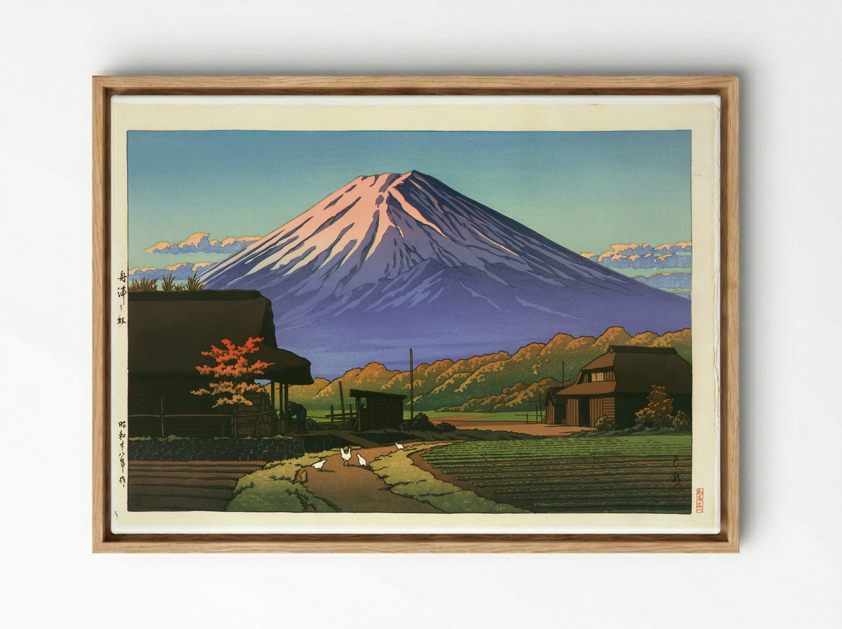 Autumn at Funatsu, Near Lake Kawaguchi - Hasui Kawase - Framed Canvas Wood
