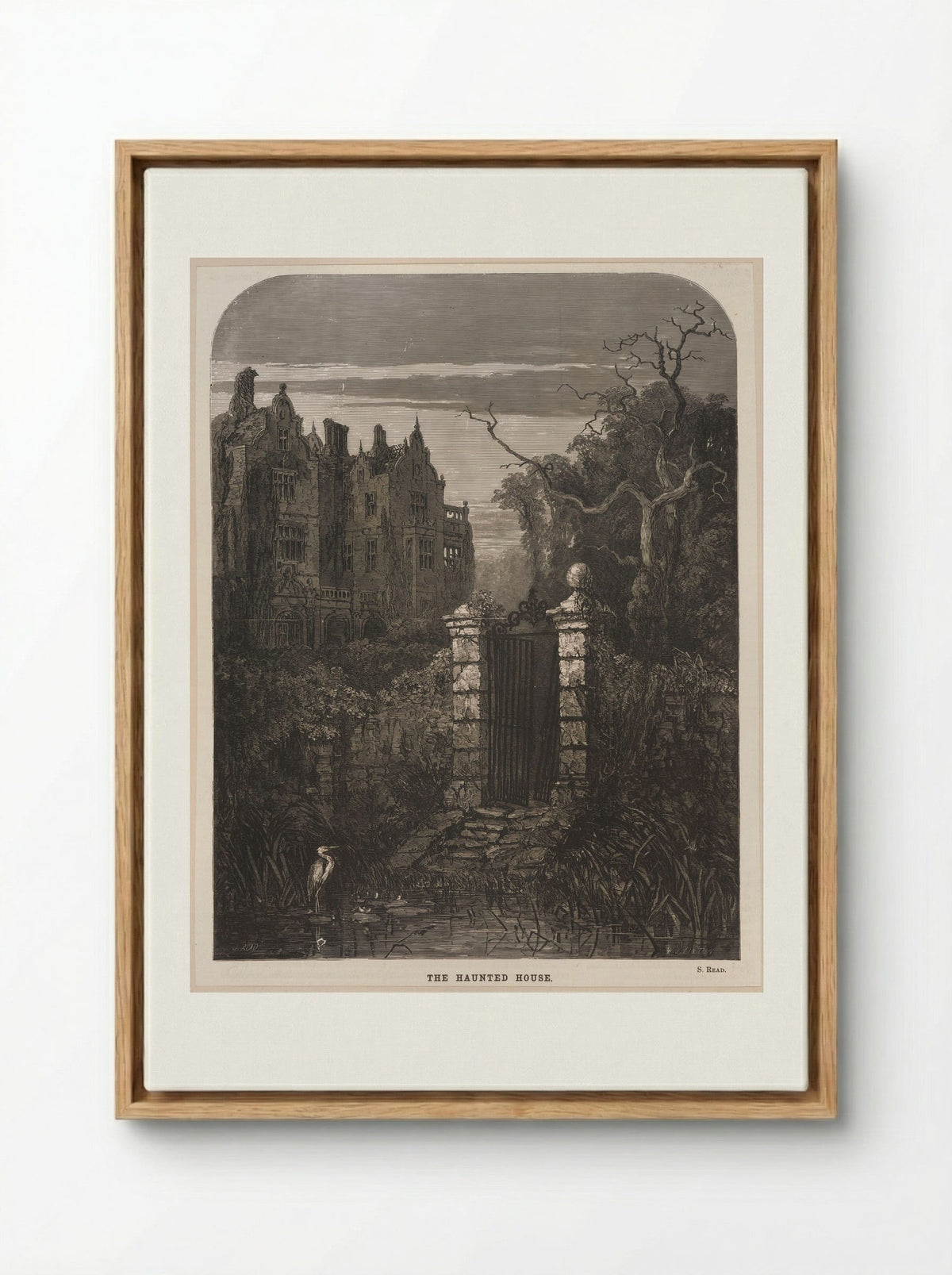 The Haunted House - William James Linton - Framed Canvas Wood