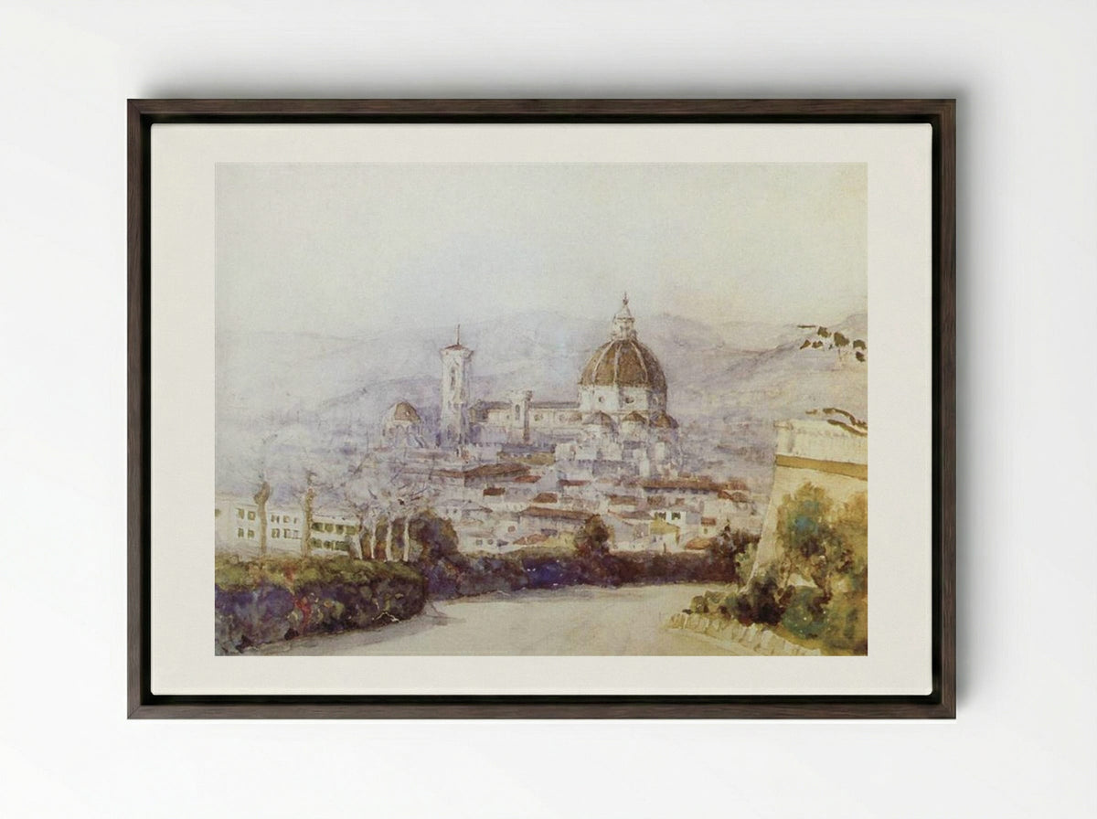 Florence - Vasily Surikov - Framed Canvas Dark Wood