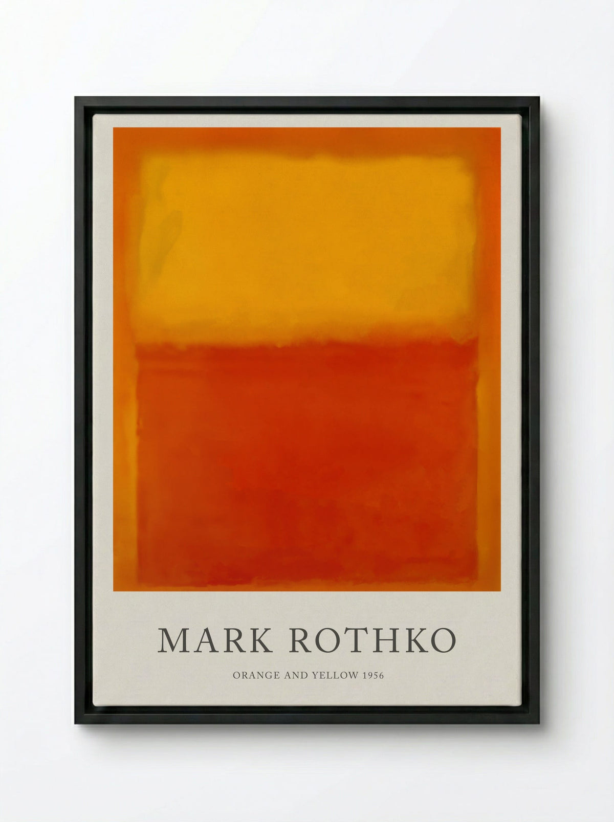Orange and Yellow - Mark Rothko - Framed Canvas Black