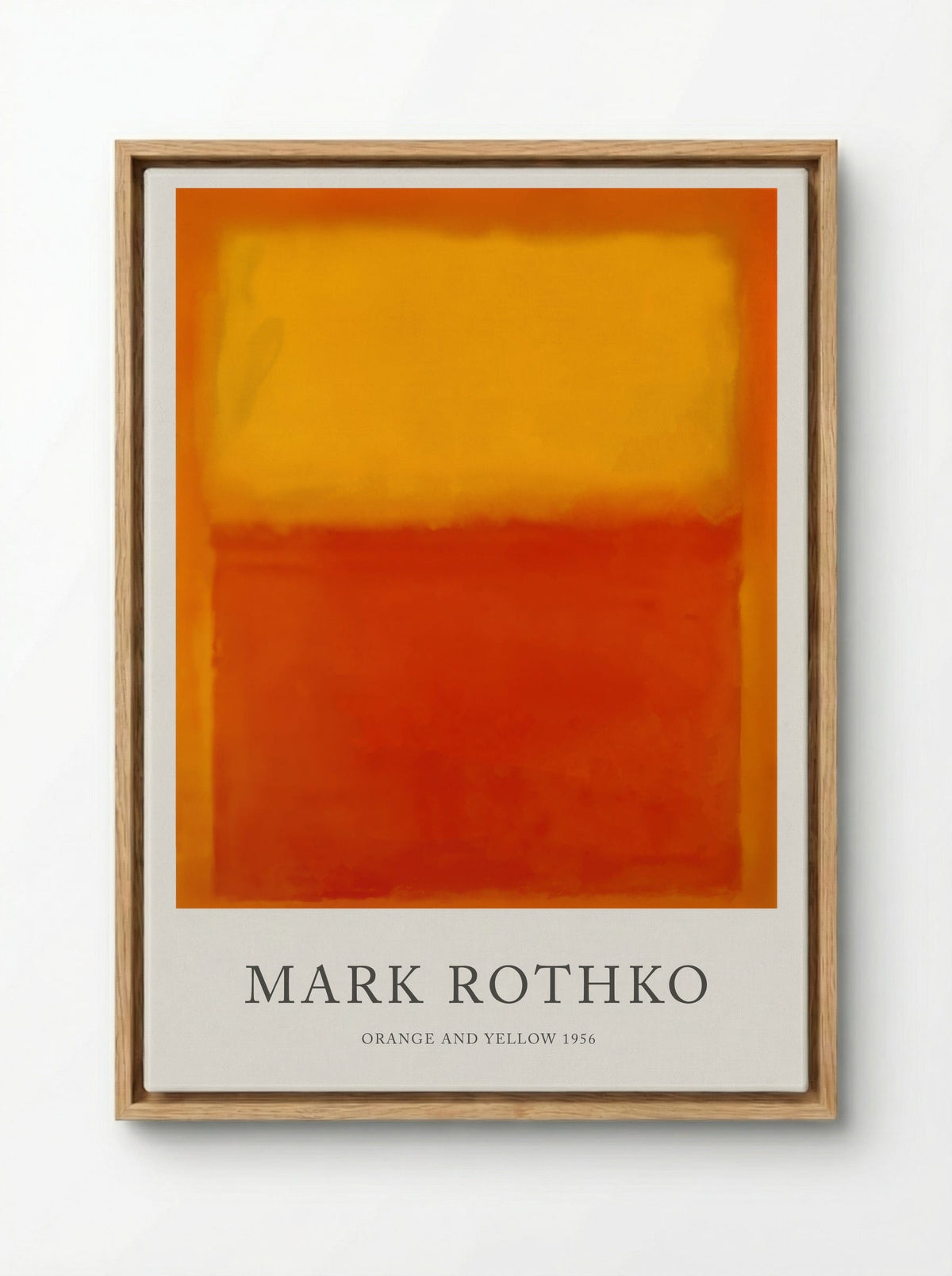 Orange and Yellow - Mark Rothko - Framed Canvas Wood