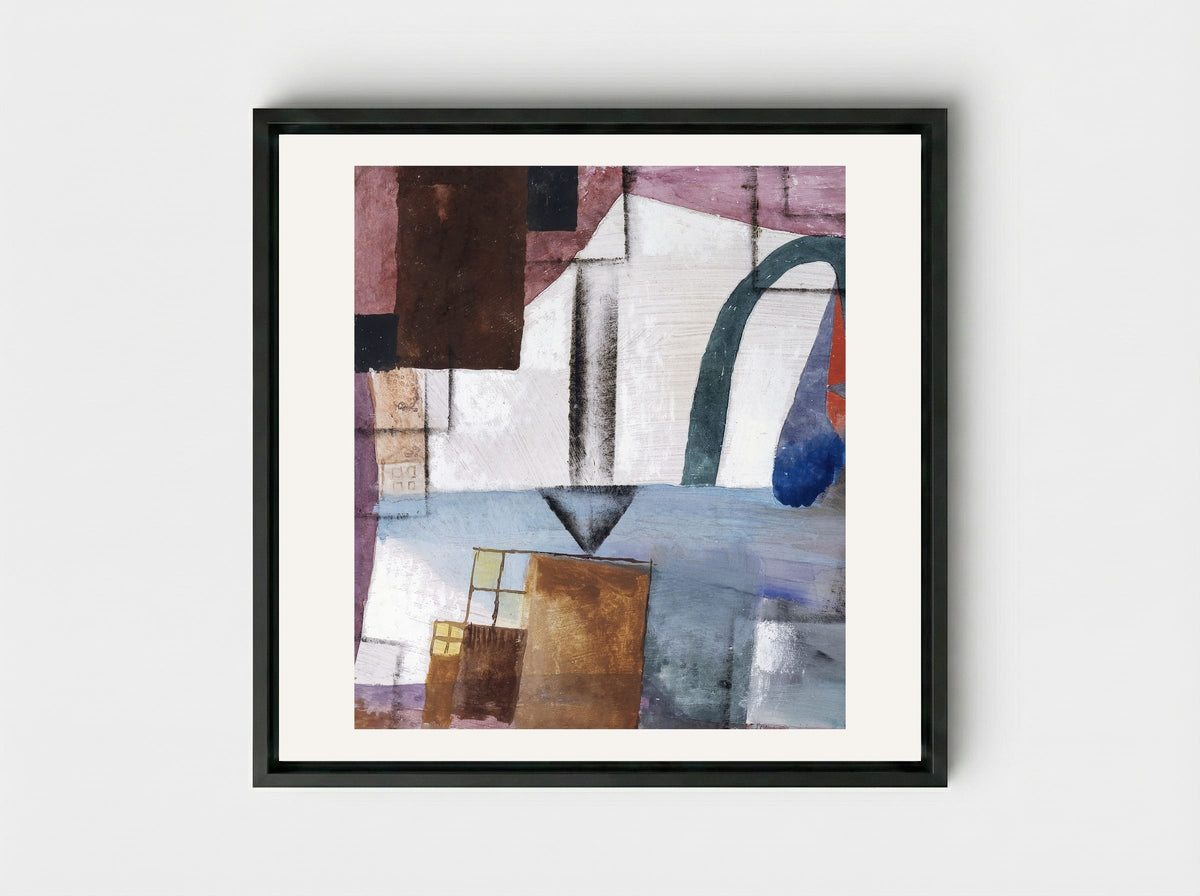 White Easter II - Paul Klee - Framed Canvas Black