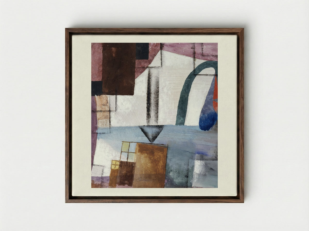 White Easter II - Paul Klee - Framed Canvas Dark Wood