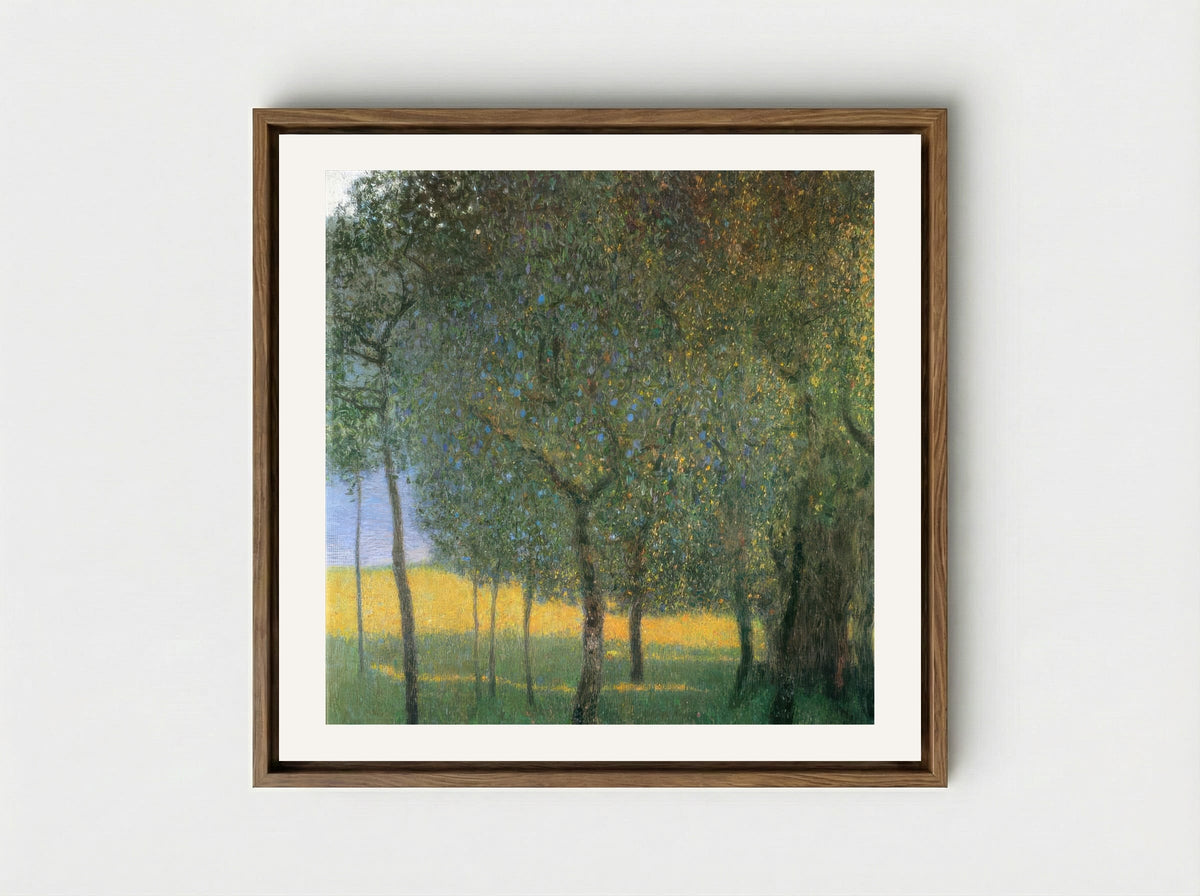 Fruit Trees by Henri Rousseau – Naïve Art Orchard Landscape Print - Framed Canvas Wood
